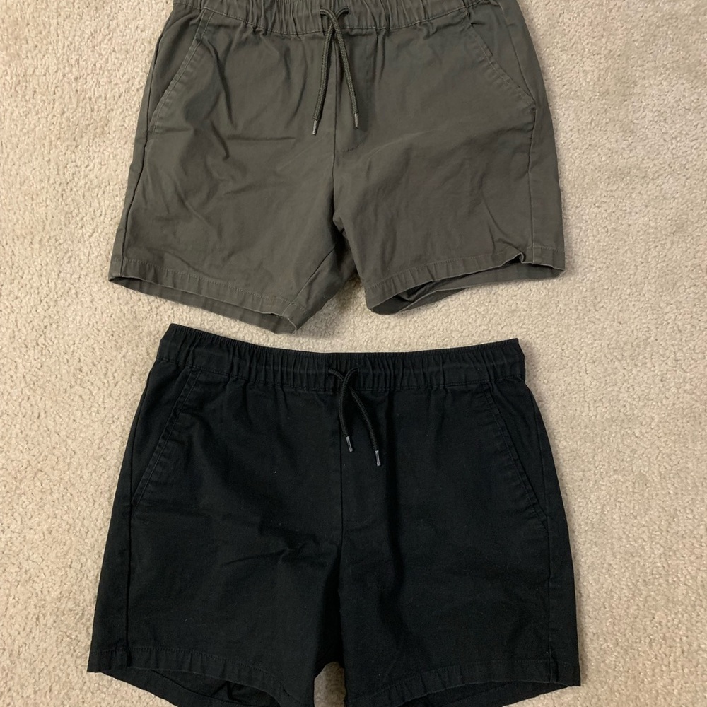ASOS Design Skinny Chino Shorts in Shorter Length with Elastic Waist x 2 Size S